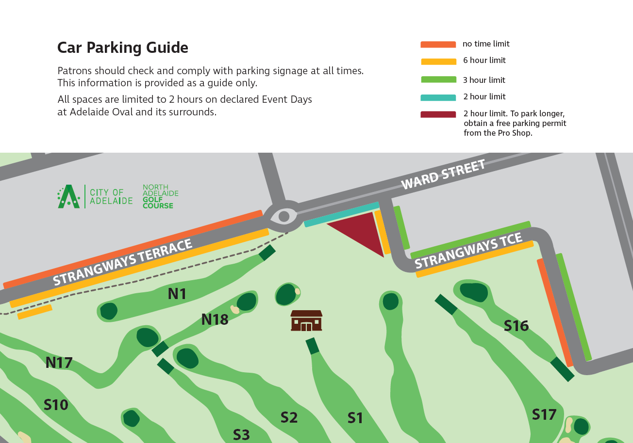 Golfing car parking