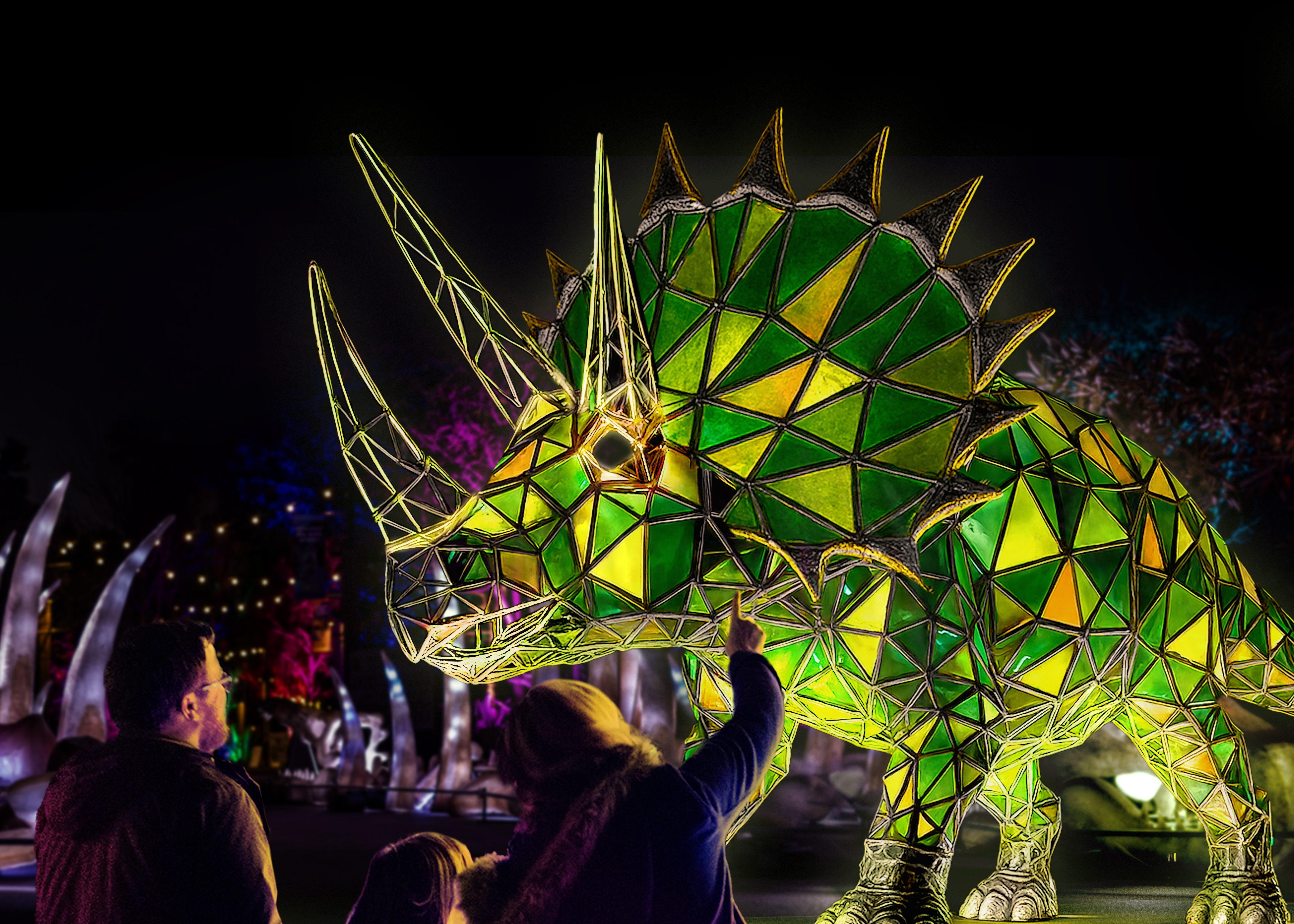 Prehistoric Nights The Next Era credit Adelaide Zoo and Illuminate Adelaide