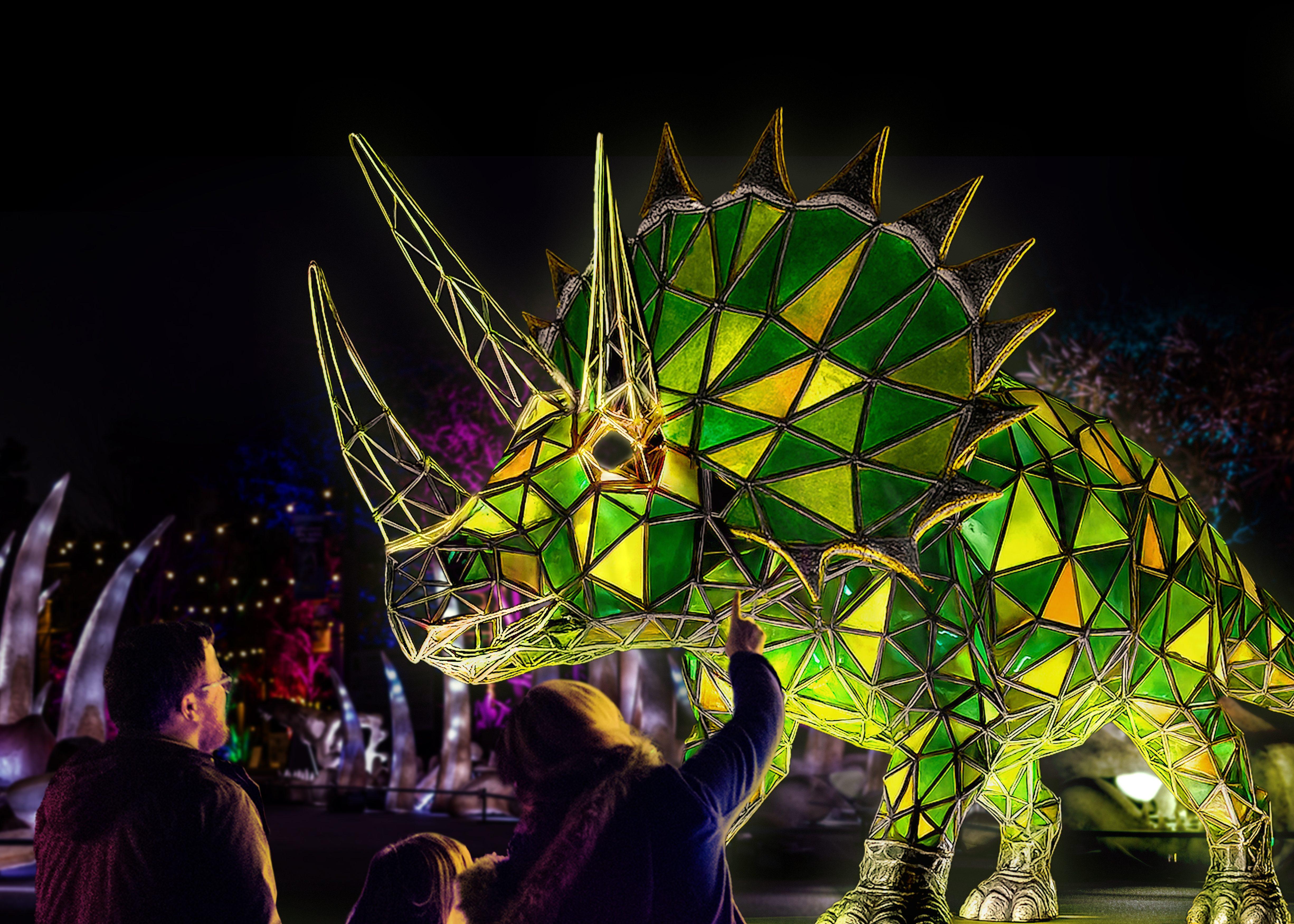 Prehistoric Nights The Next Era credit Adelaide Zoo and Illuminate Adelaide