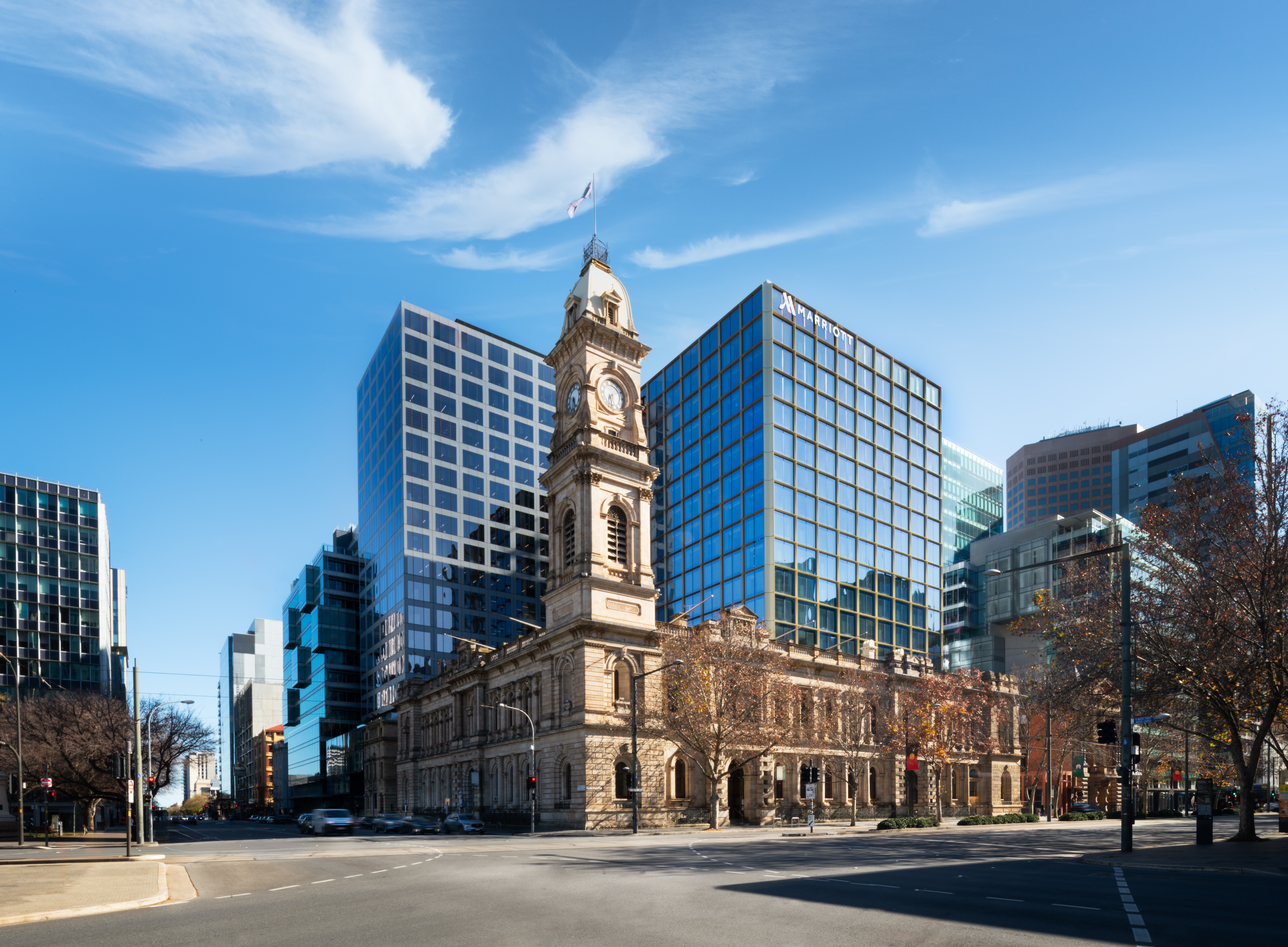 The Adelaide Marriot Hotel has opened at the GPO Building at corner of Franklin and King William Streets