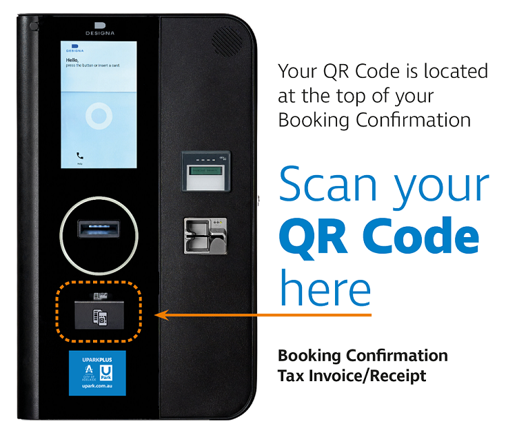 Your QR code is located at the top of your Booking Confirmation