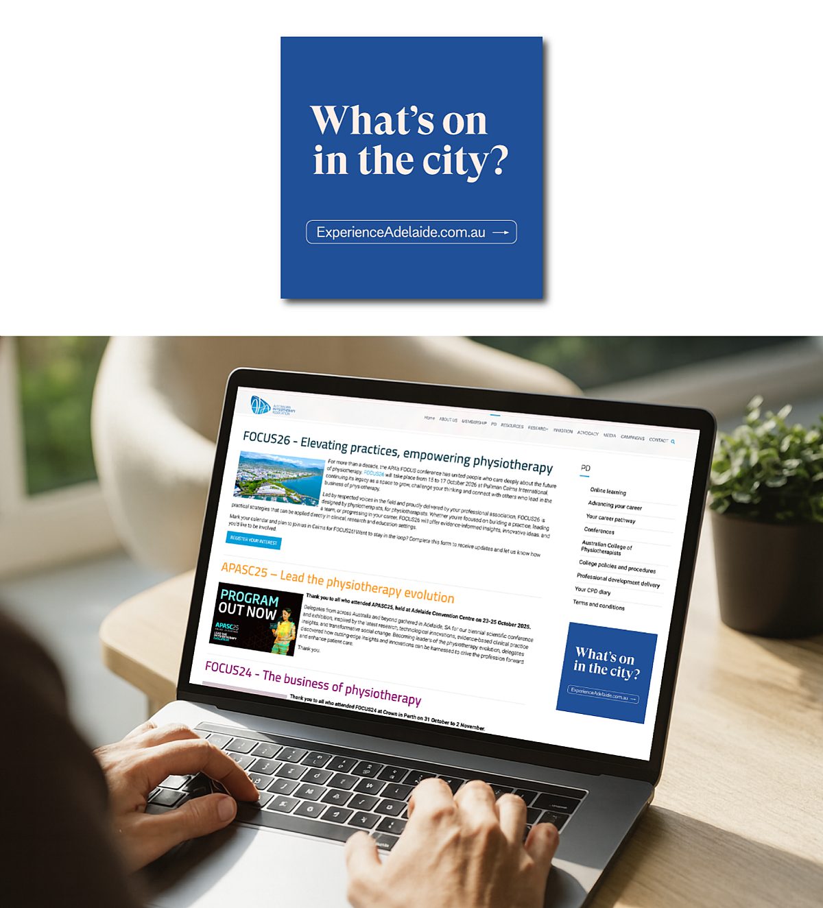 Whats on banner mockup Laptop