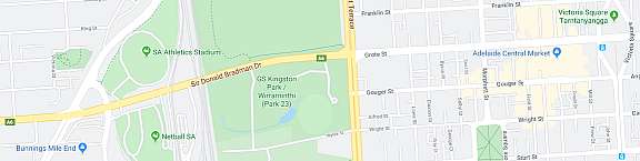 Sir donald bradman drive map