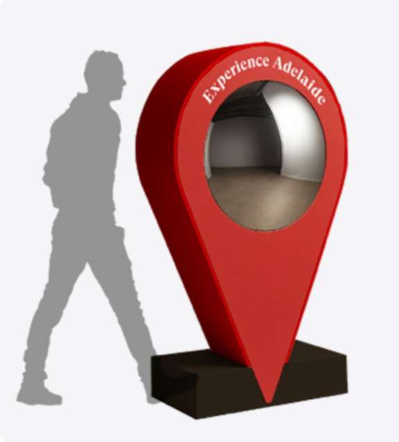 Location pin mirror