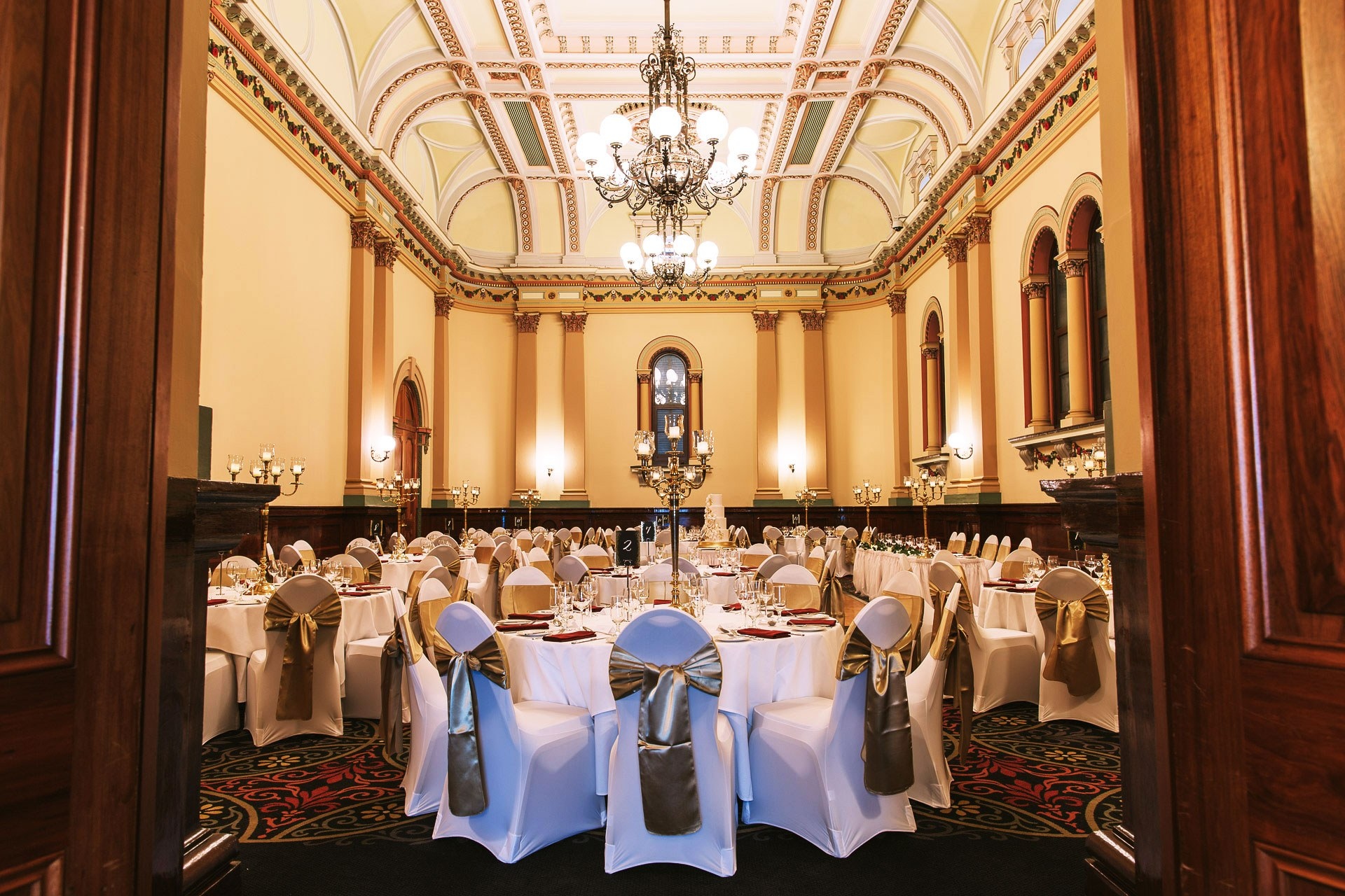 Banquet table setting Adelaide heritage venue