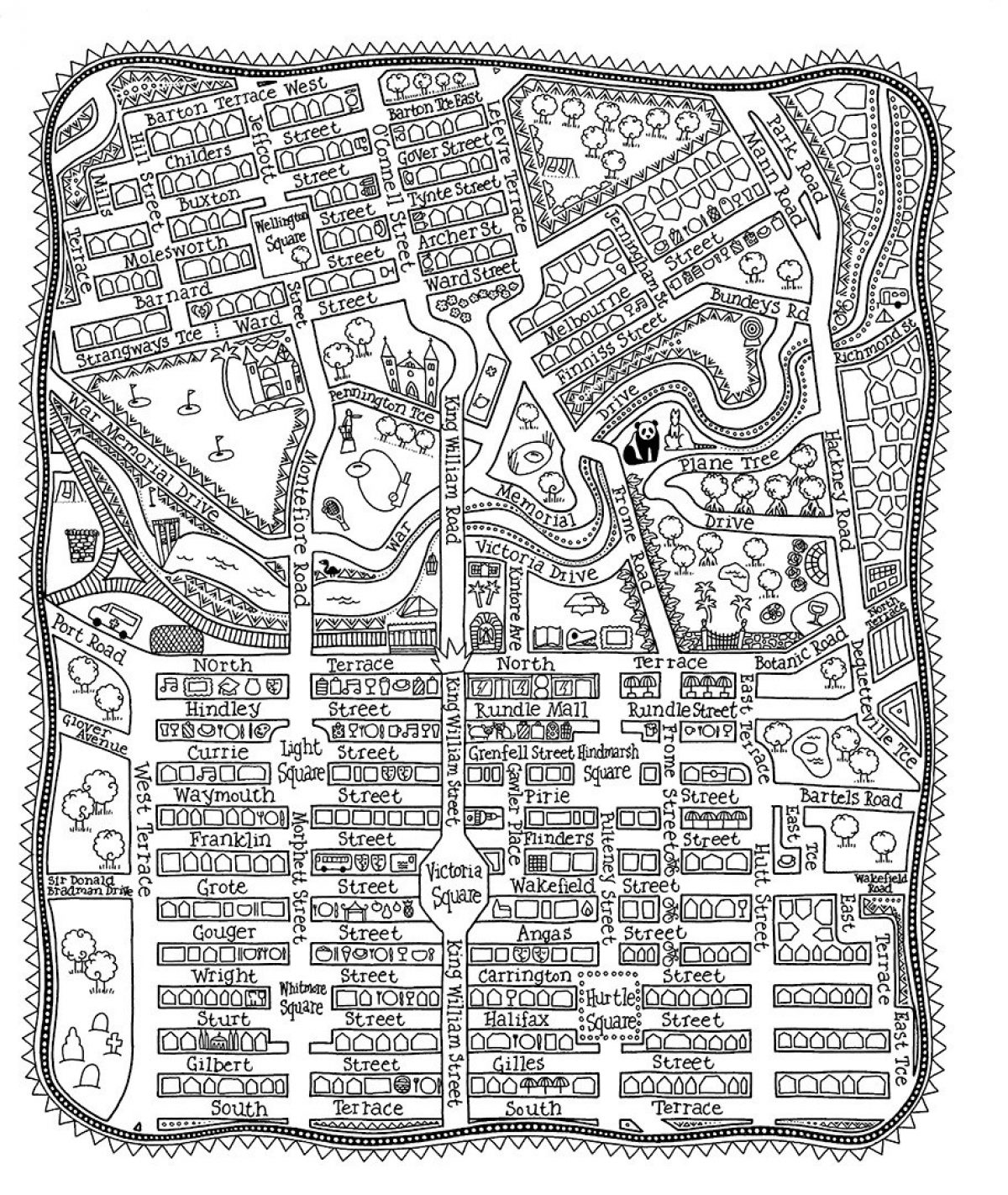 Adelaide street names from Local Colour Adelaide