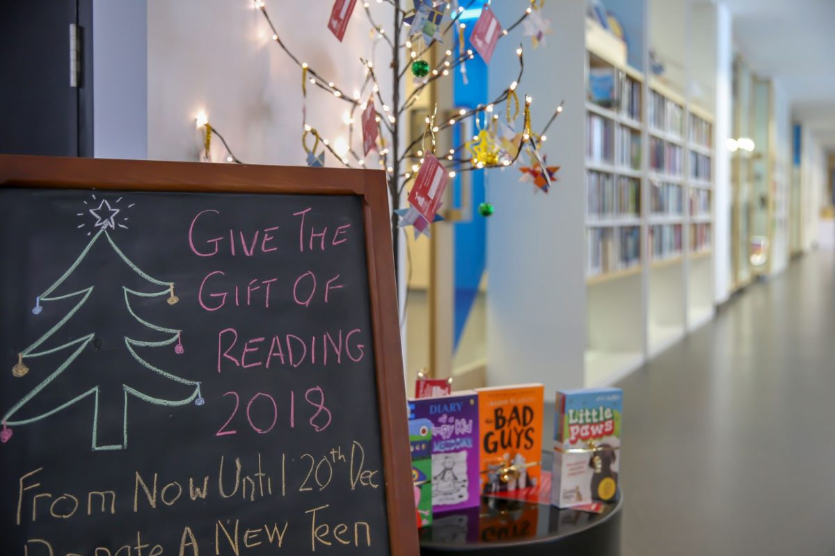 Donated books christmas city library