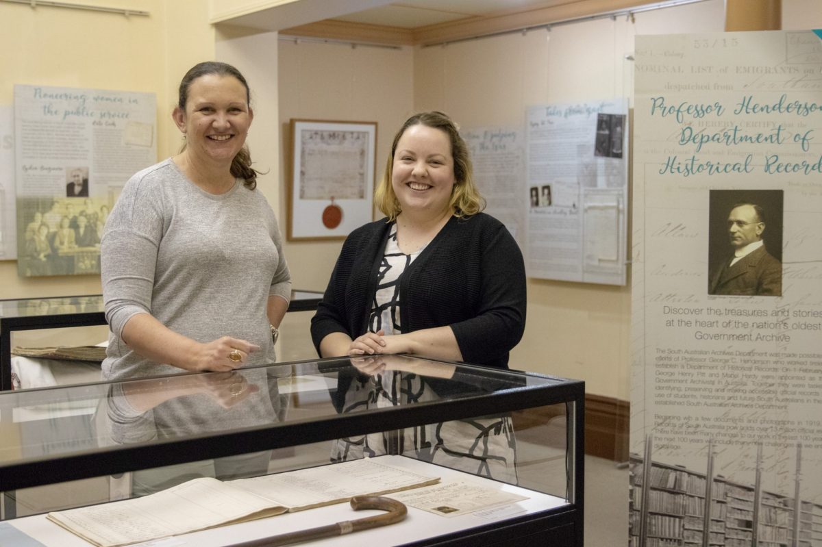 Rebecca and helen state records sa centenary exhibition