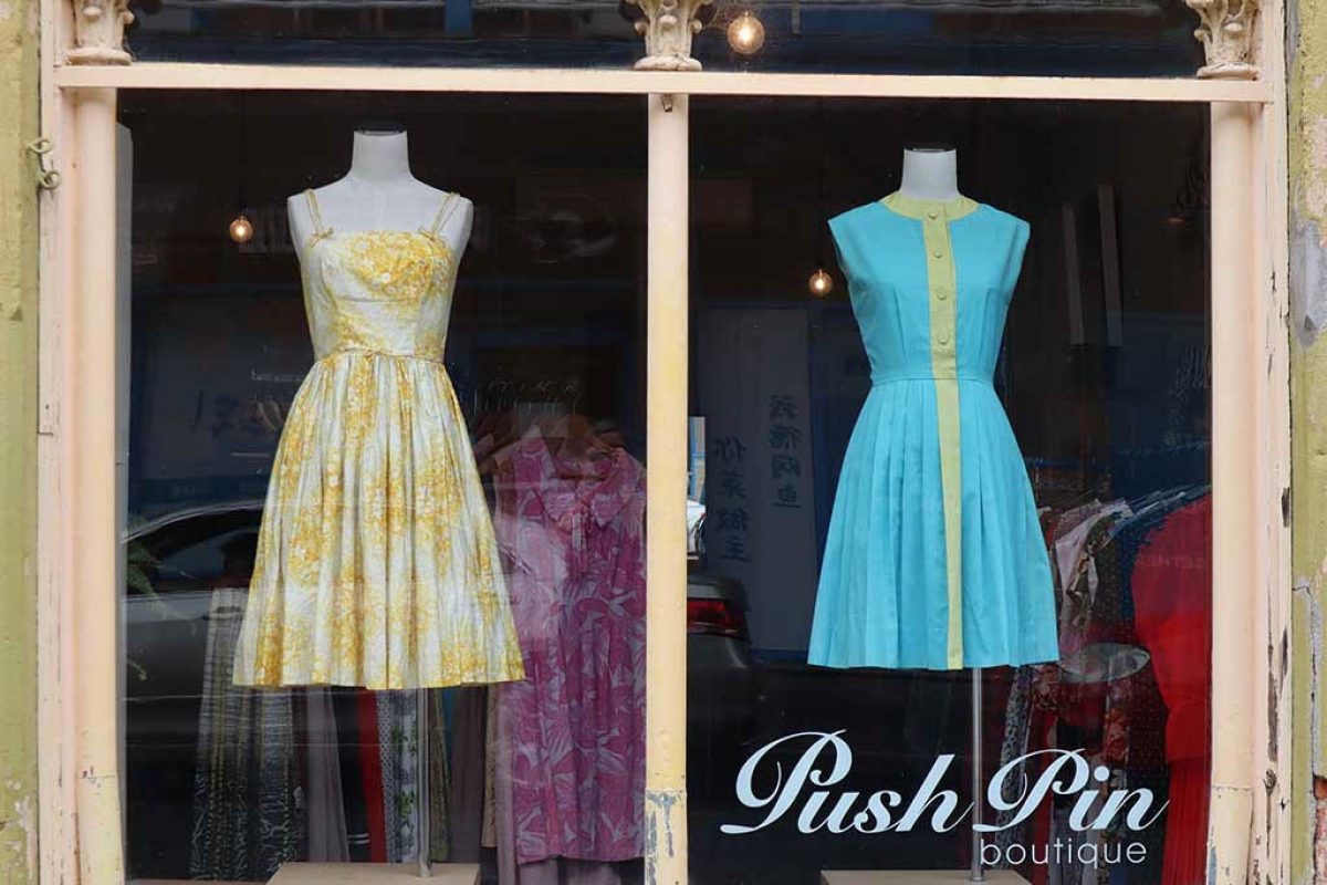 Front Windows at Push Pin Boutique