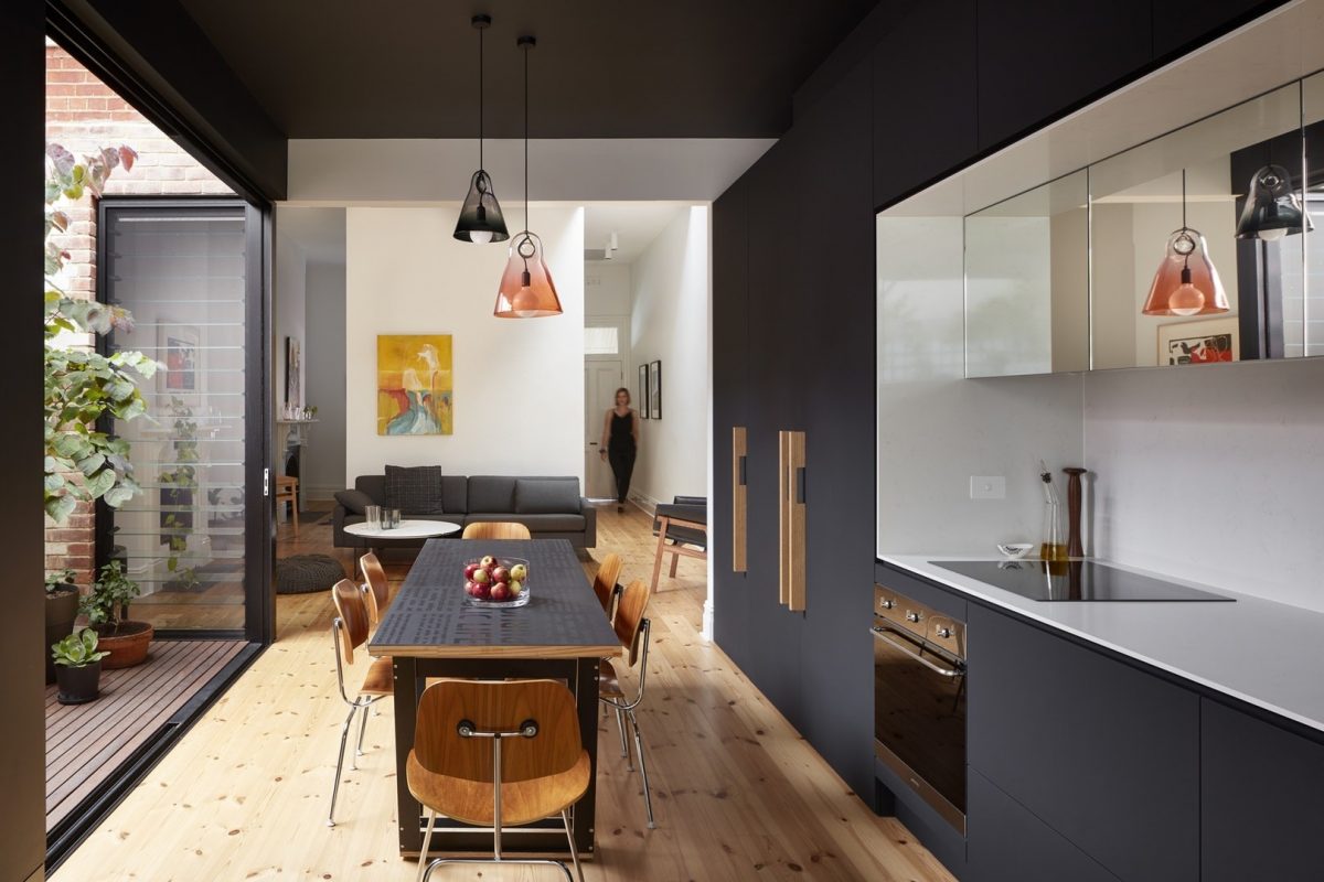 Kitchen dining living rooms city cottage gray street