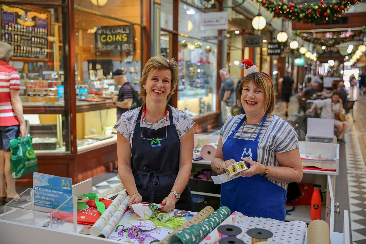 Minda inc gift wrapping volunteers regent arcade