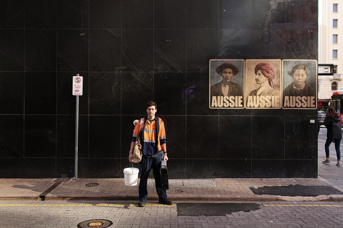 Peter drew in city street