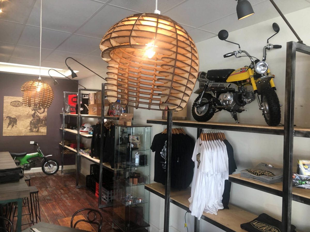 Custom-made bike helmet pendant lamps ramp up the 'cool factor' at The Motorcycle Society