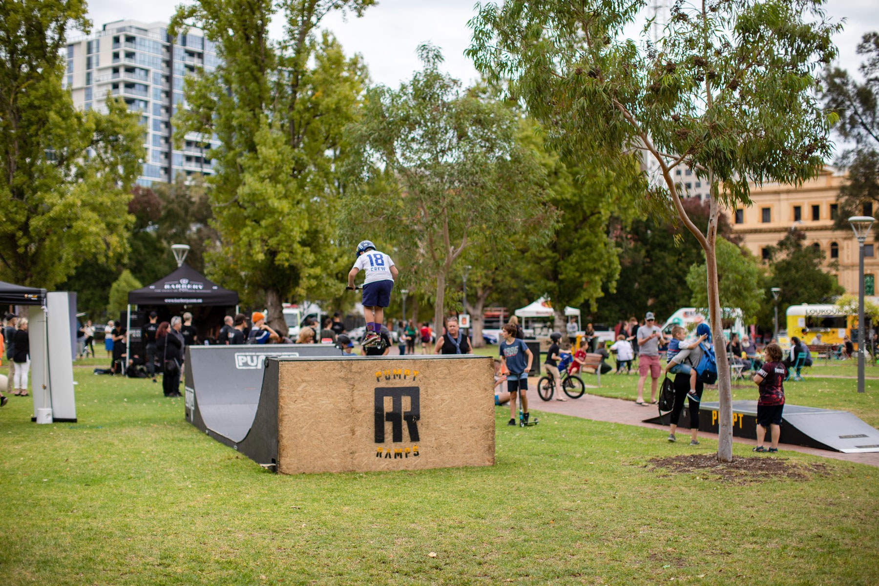 Bmx riding at parkfest