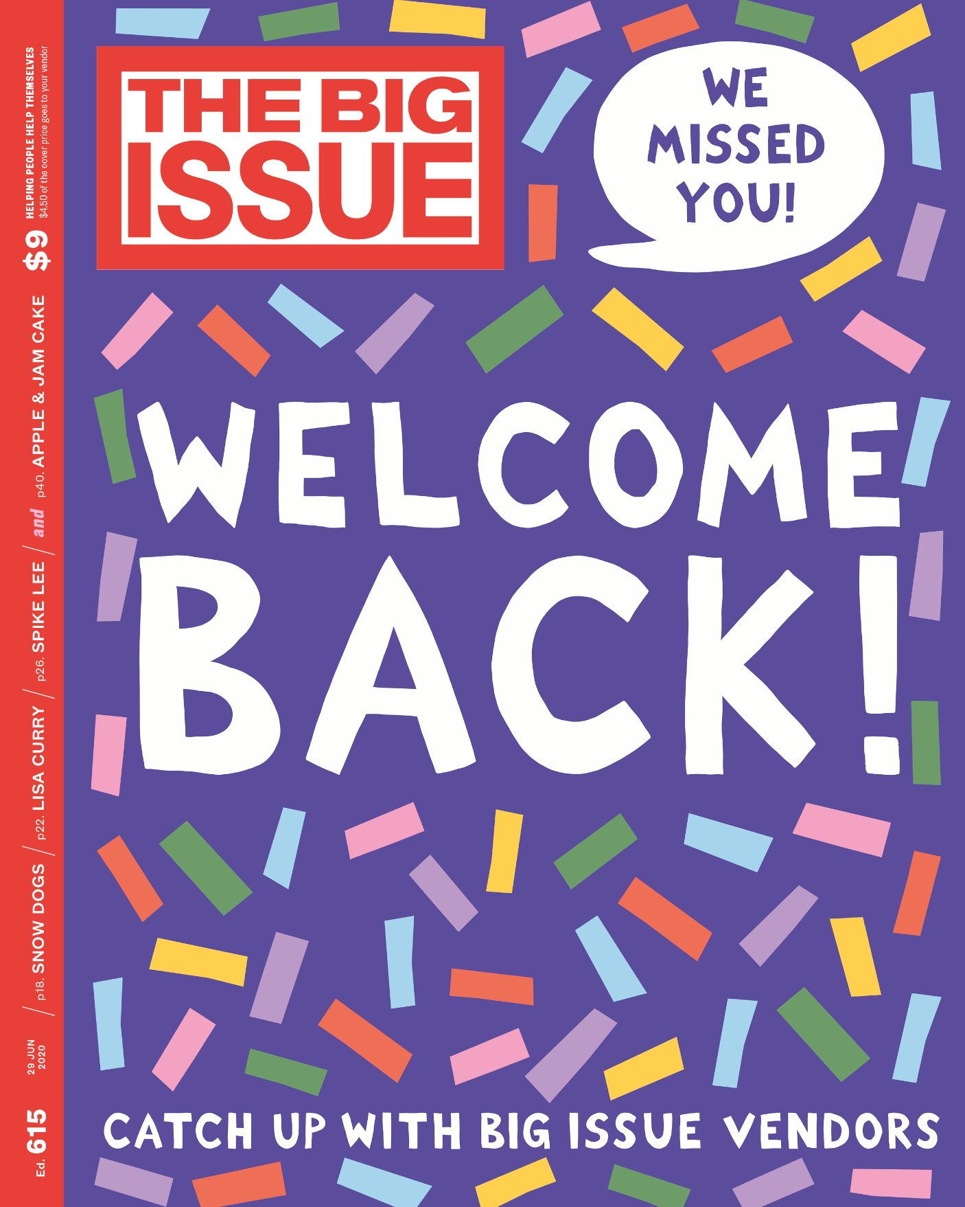The big issue welcome back cover