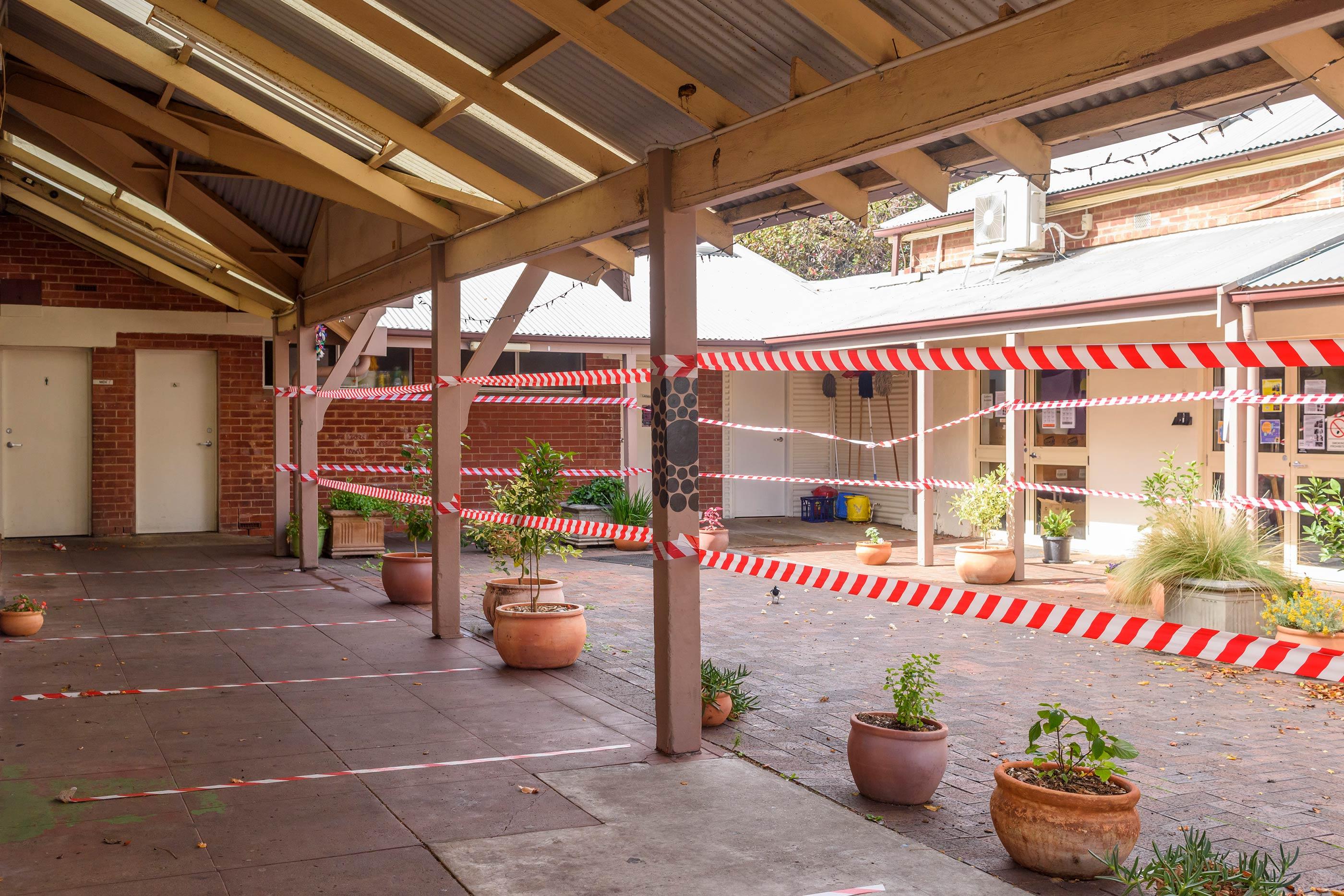Westcare centre courtyard