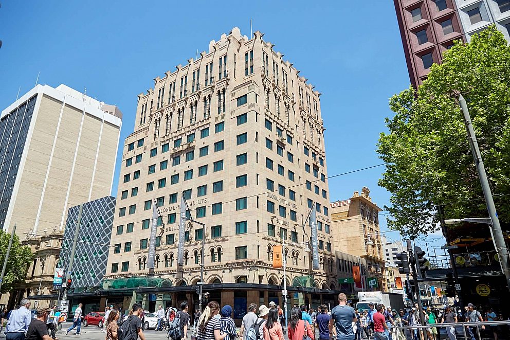 Mayfair Hotel, CML (Colonial Mutual Life Assurance Society Ltd) Building 4149 King William