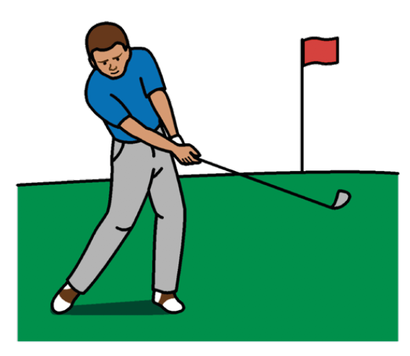 person playing golf