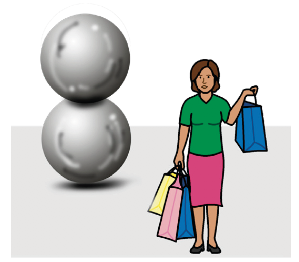person shopping in rundle mall