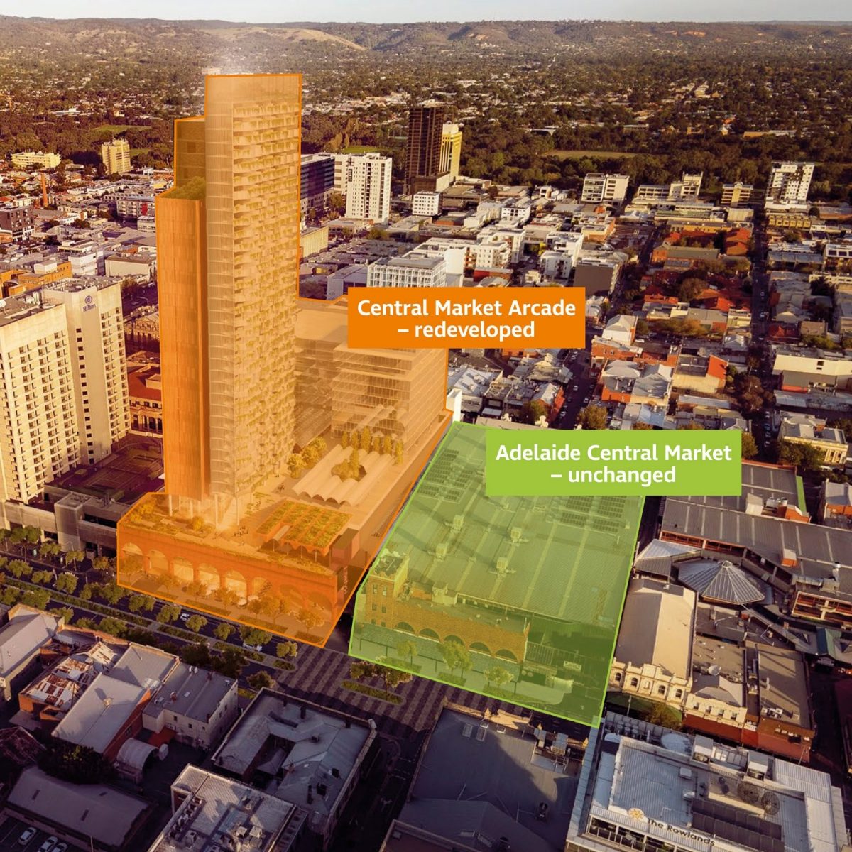 Central market arcade redevelopment site