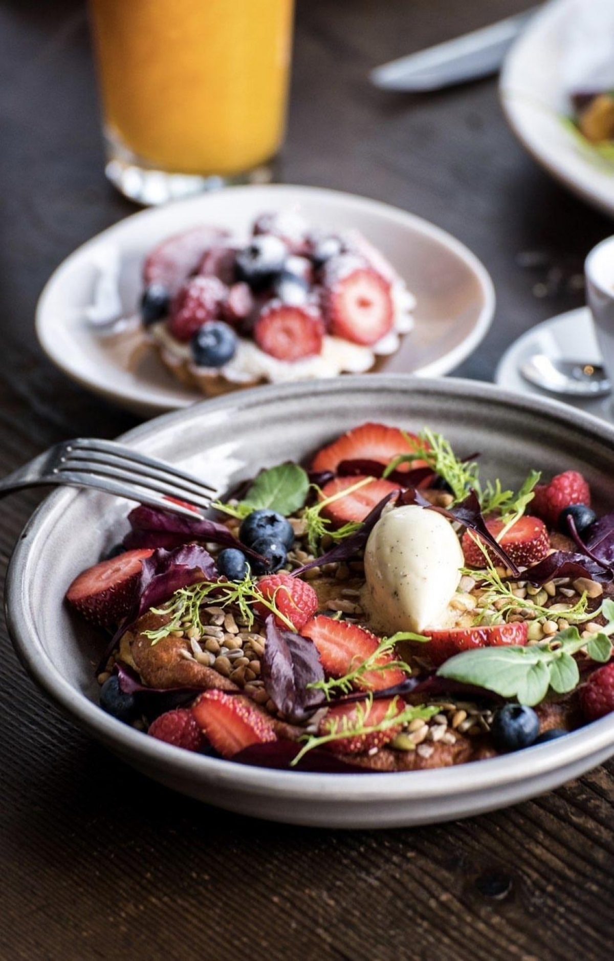 Public cafe pancakes