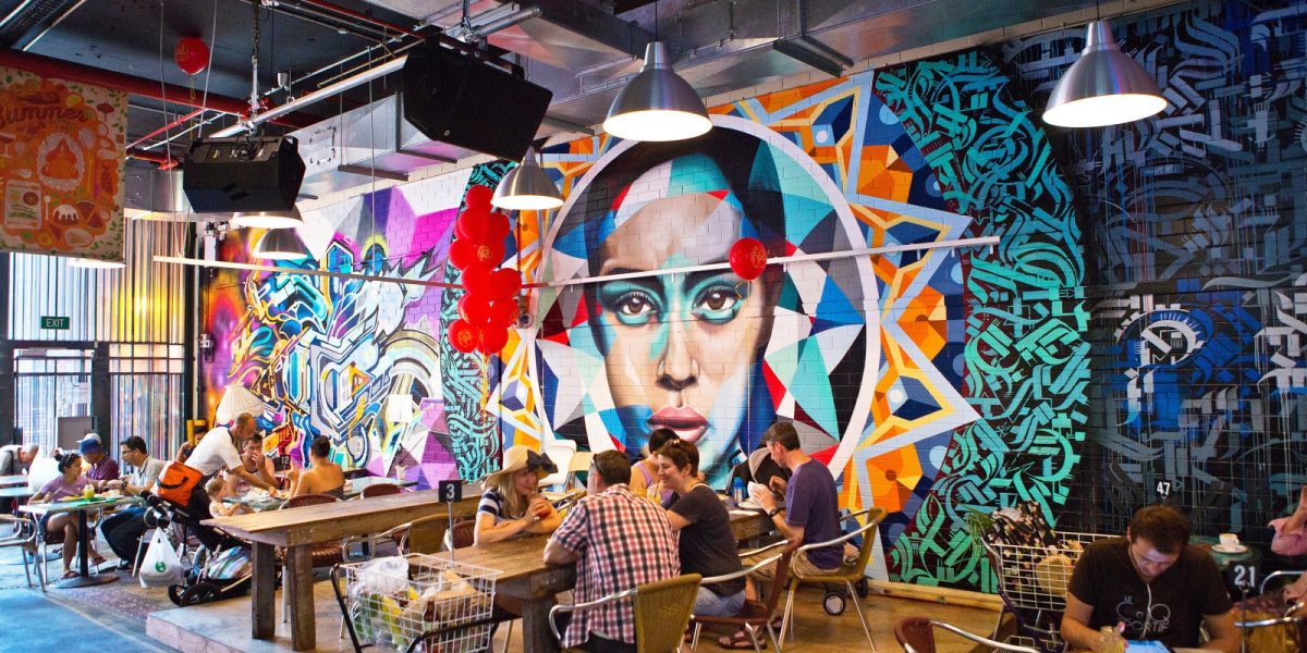 Mural in Adelaide Central Market