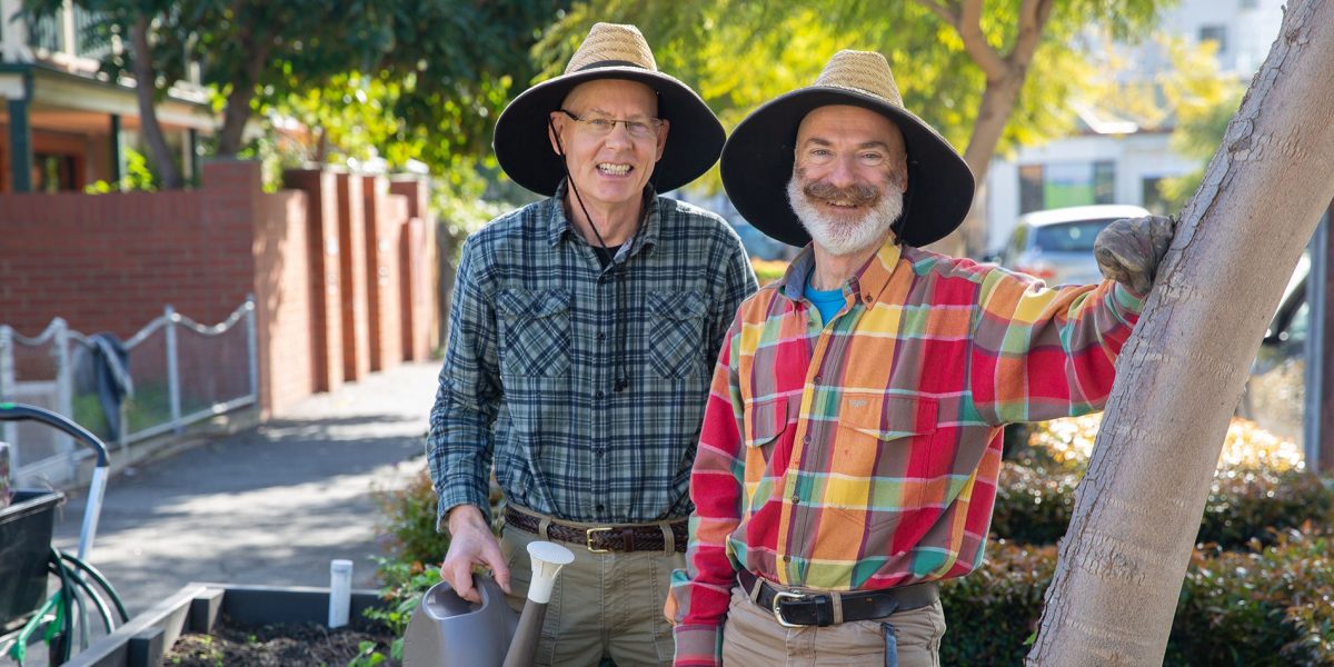Community members in Whitmore Square garden