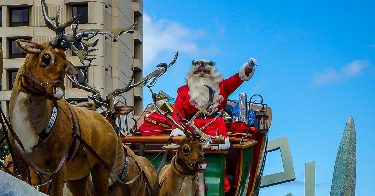 Santa at the Credit Union Christmas Pageant
