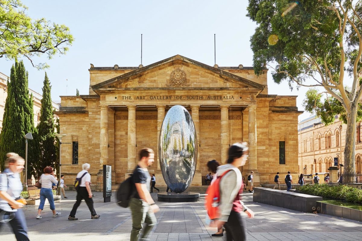 art gallery people walking north terrace