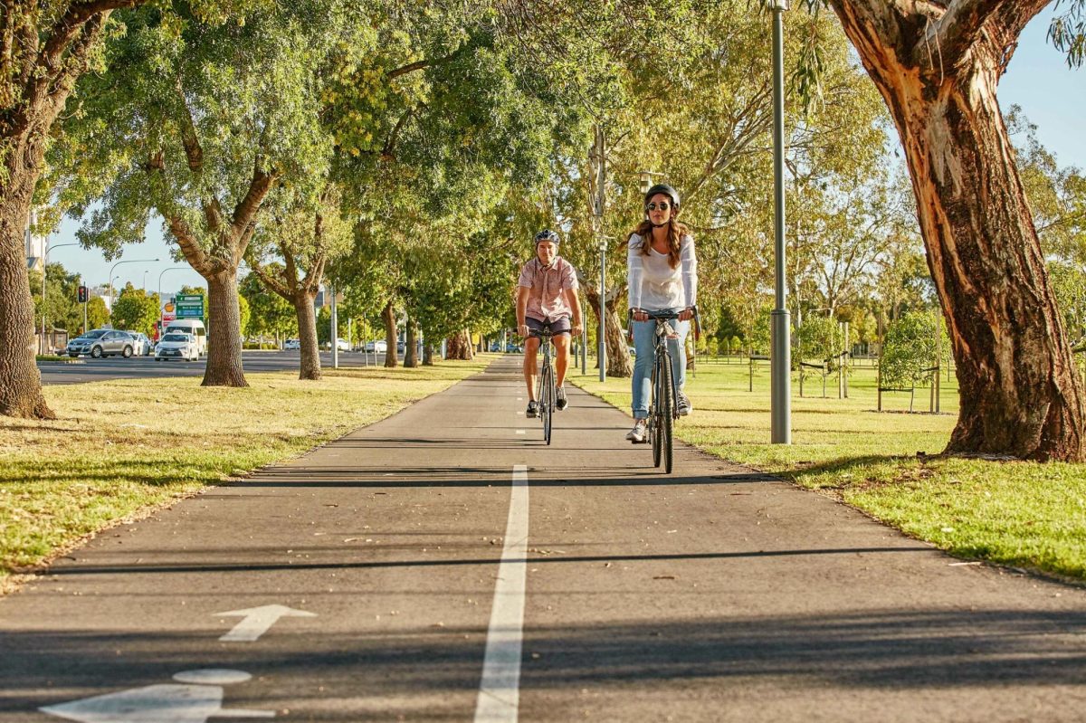 Couple cycling