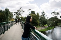 Student footbridge uni