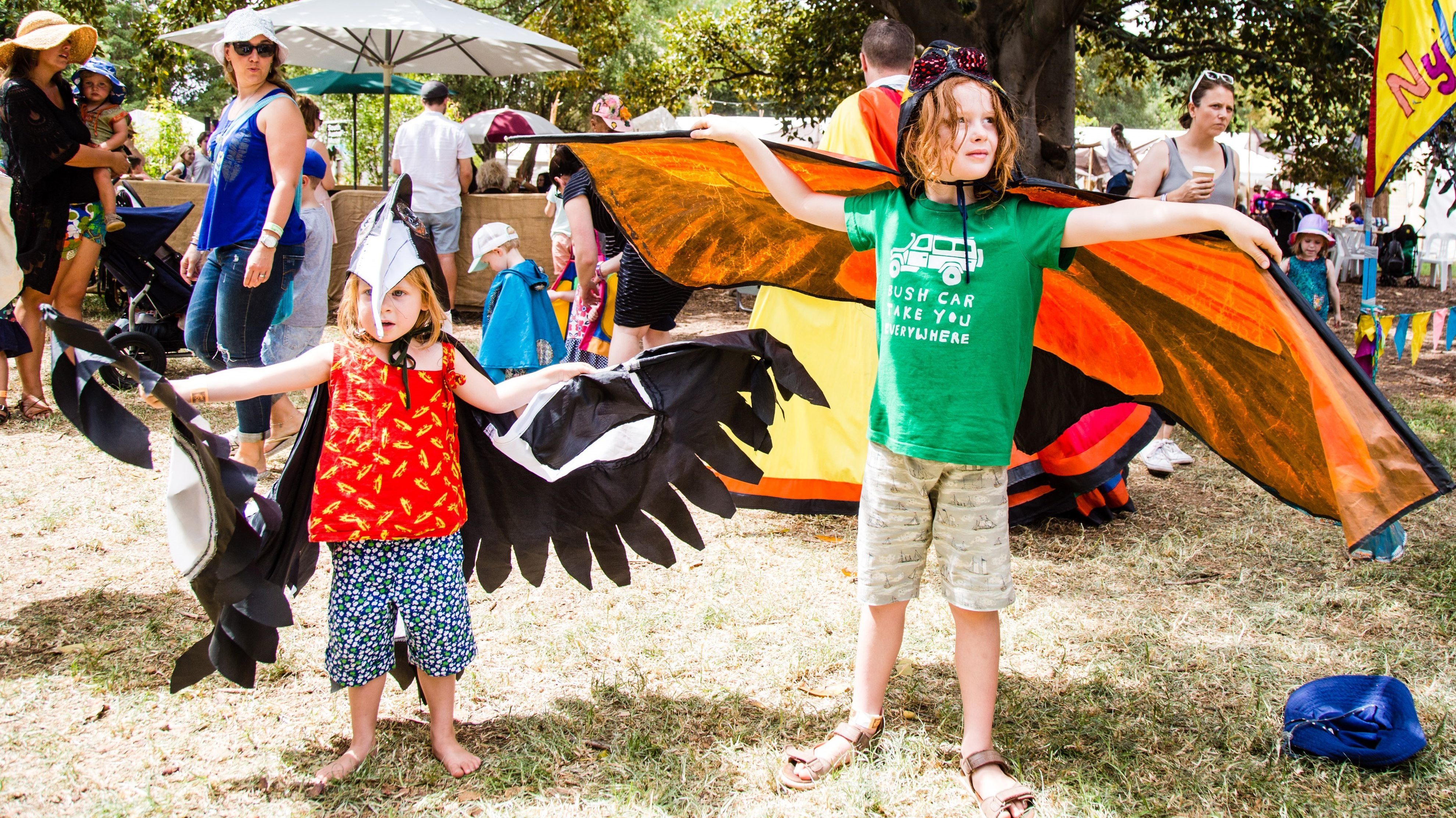 Children dress up womad
