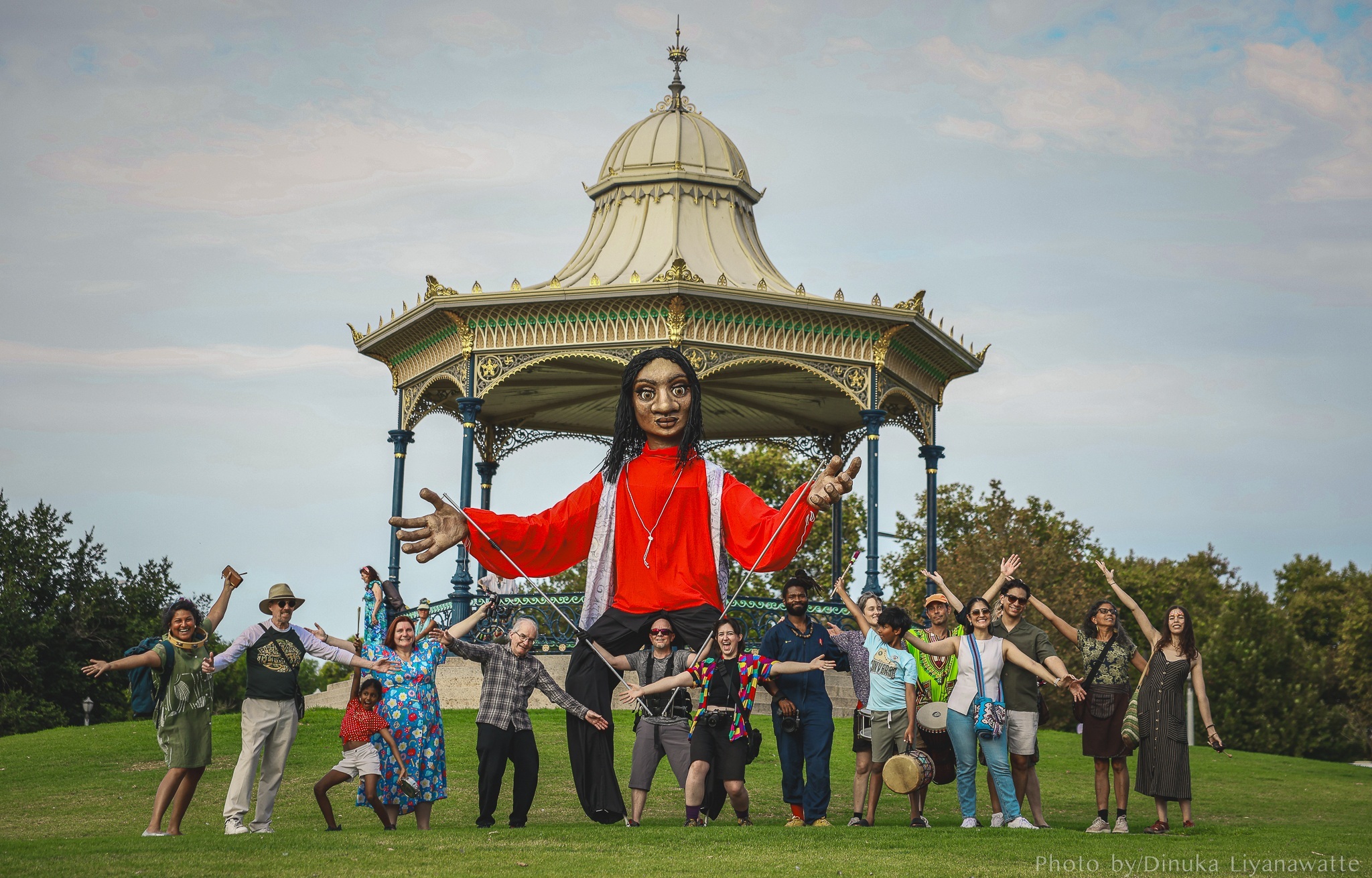 Community grants giant puppet