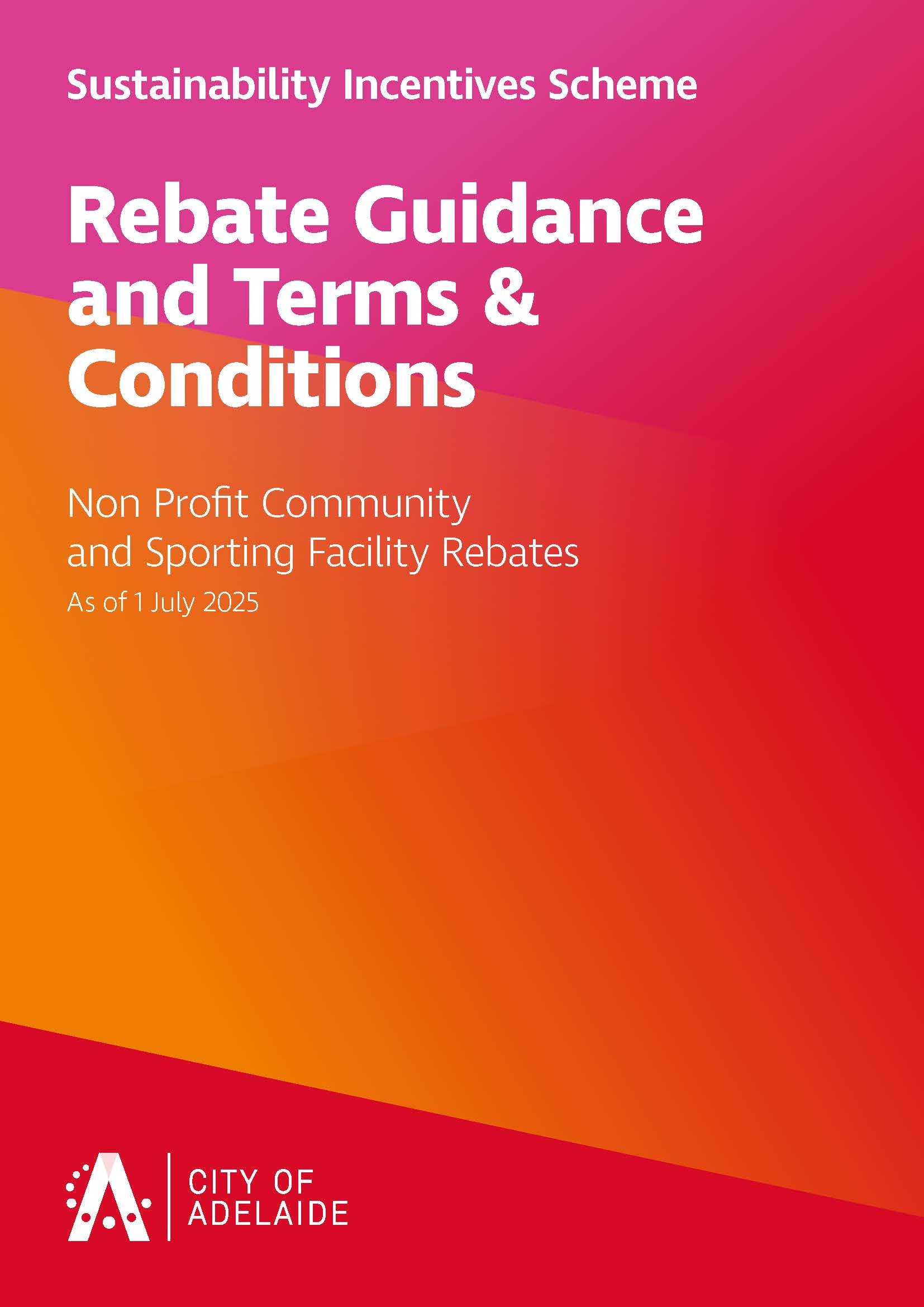 Guidelines terms conditions incentive for sustainability non profit Page 01