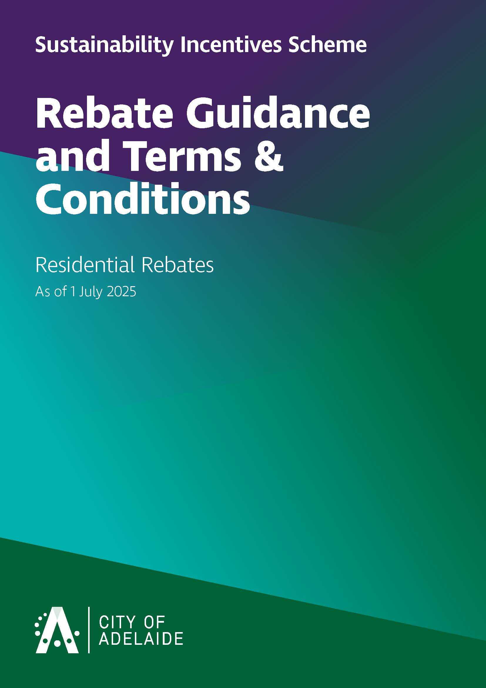 Guidelines terms conditions incentive for sustainability residential Page 01