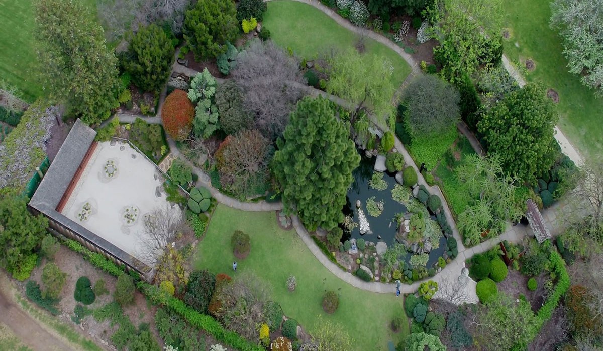 Himeji gardens 2019 aerial view