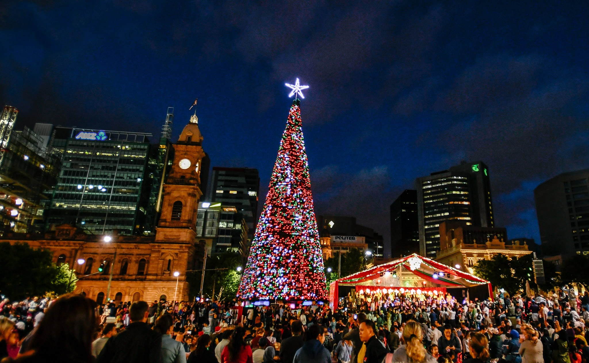 Lighting the tree
