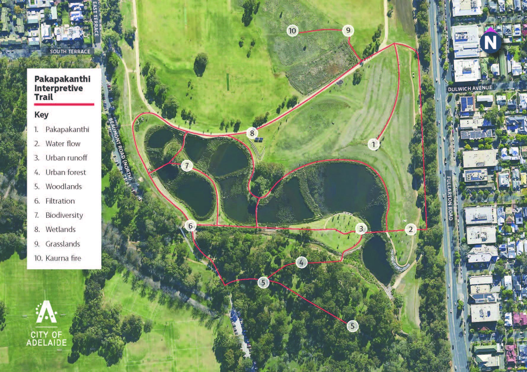 Pakapakanthi Interpretive Trail Map