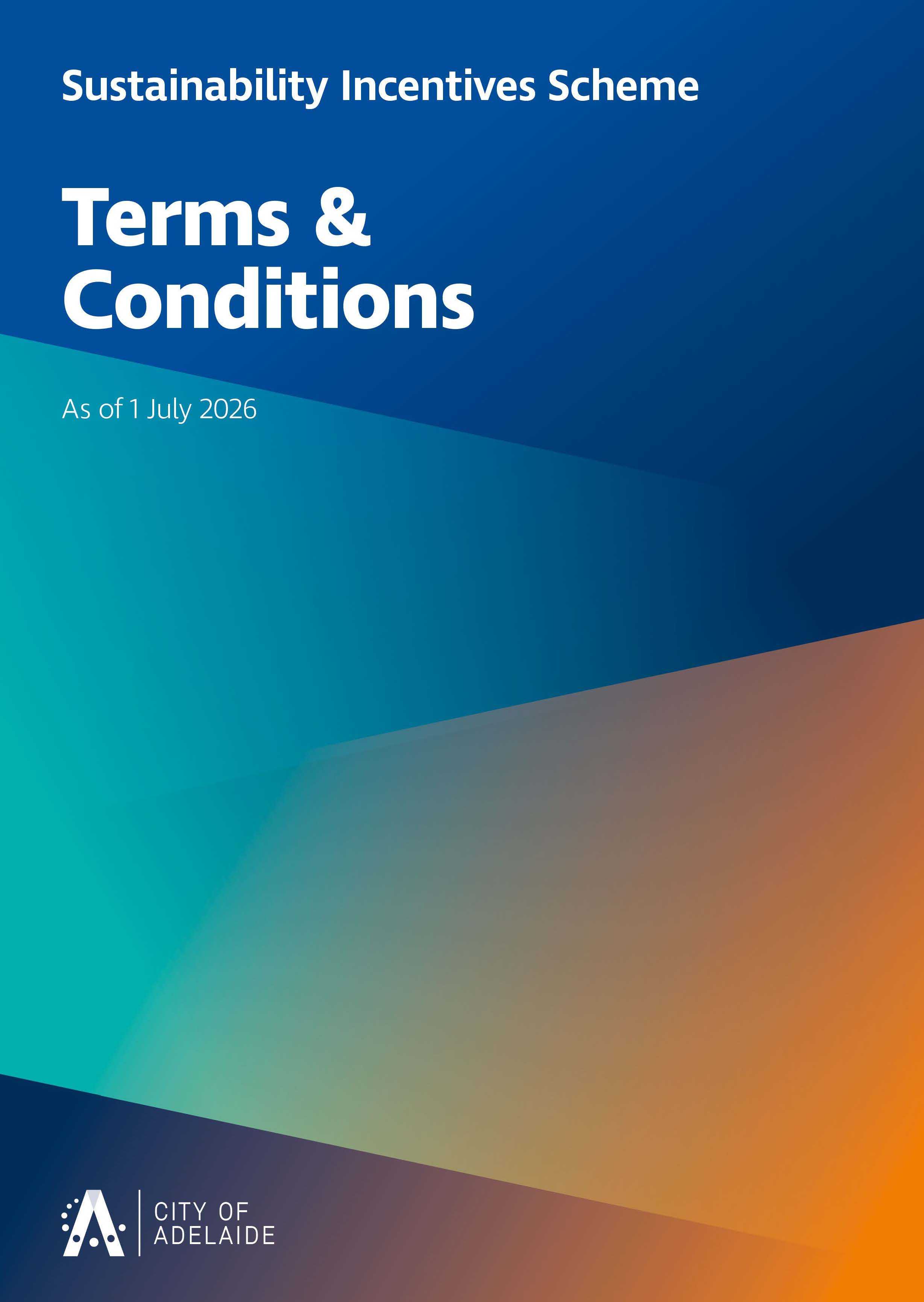Guidelines terms conditions incentive for sustainability residential Page 01