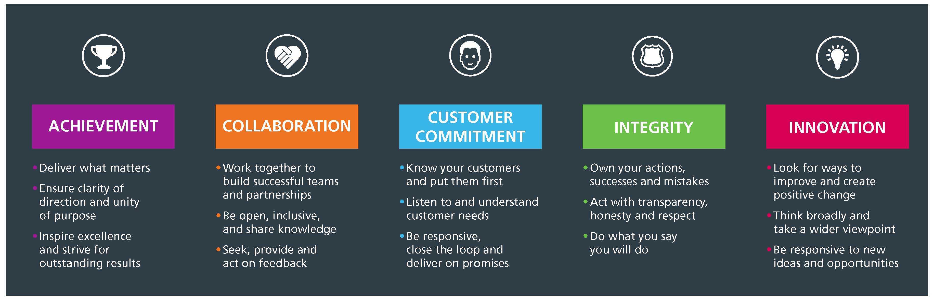 Values infographic