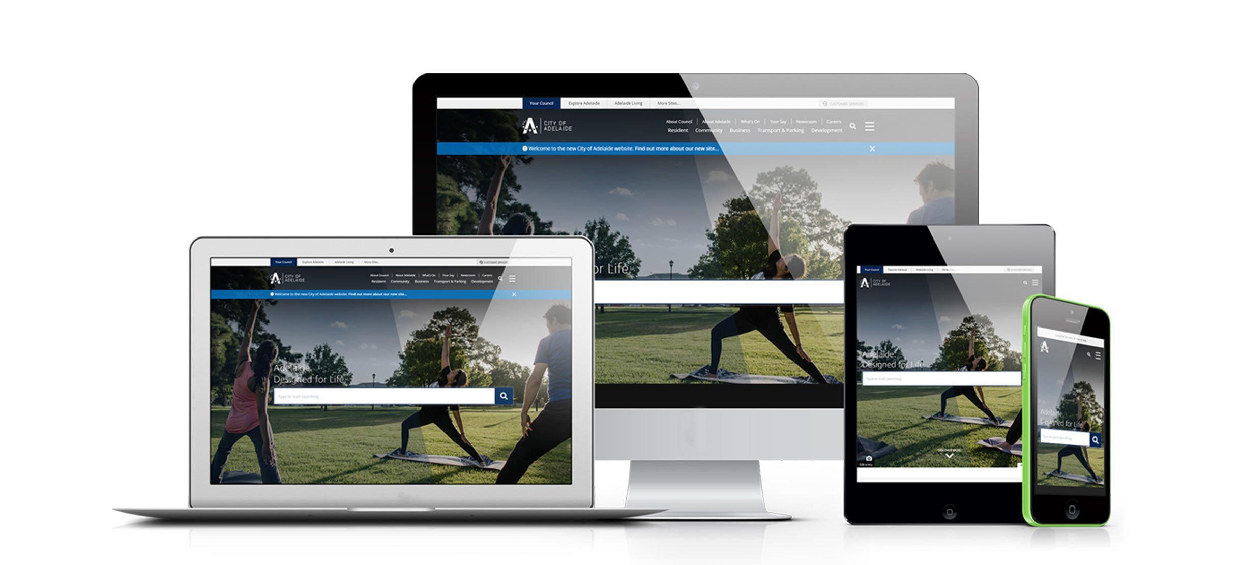 City of Adelaide website mock-up