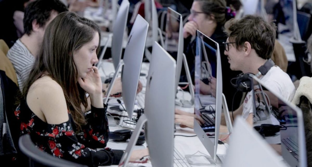 Students coding