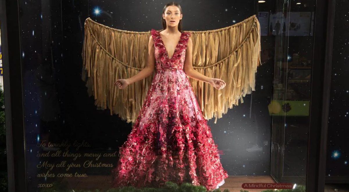 Finesse model anna parry wears couture love madness in rundle mall